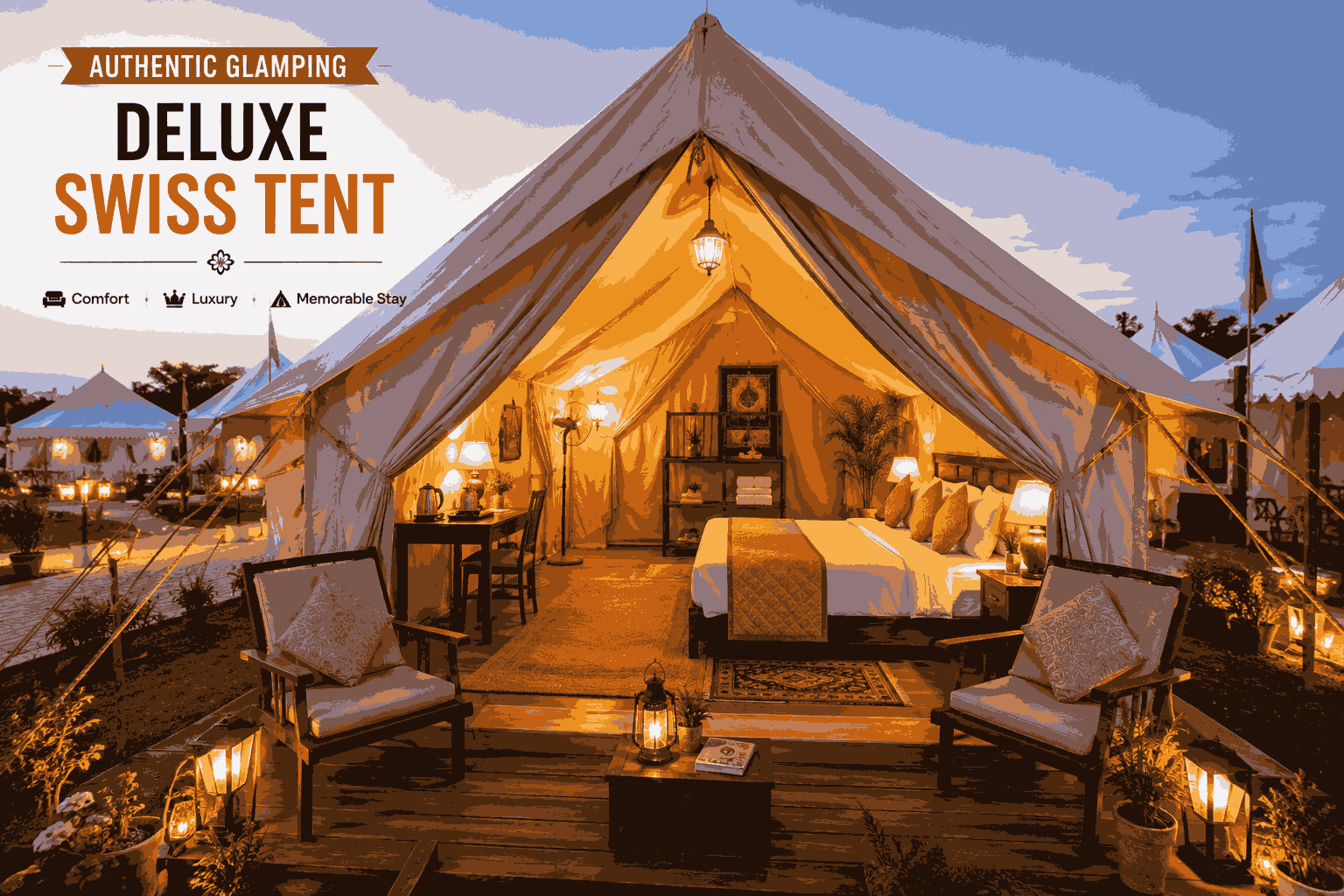 Deluxe Swiss Tent Traditional Glamping Nashik Kumbh Mela 2027